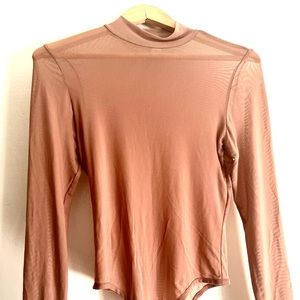 Sheer nude body suit
